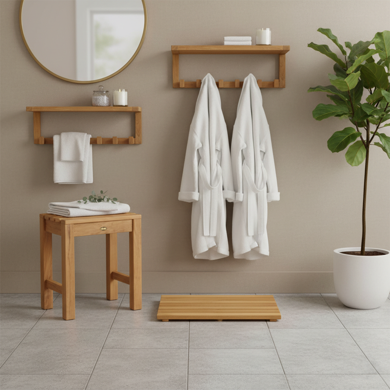 Compact Spa Starter – Bench + Tile + Free Hooks
