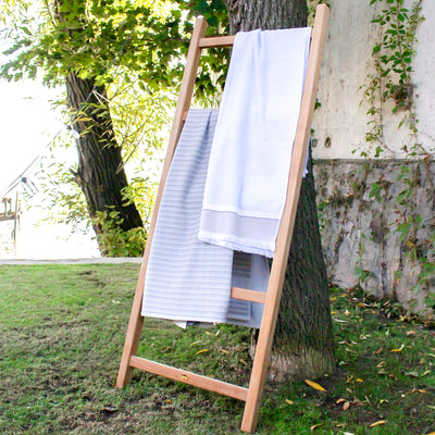 Échelle porte-serviettes en teck 4 barreaux  120 cm (47 po)