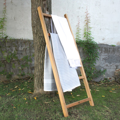 Échelle porte-serviettes en teck 4 barreaux  120 cm (47 po)