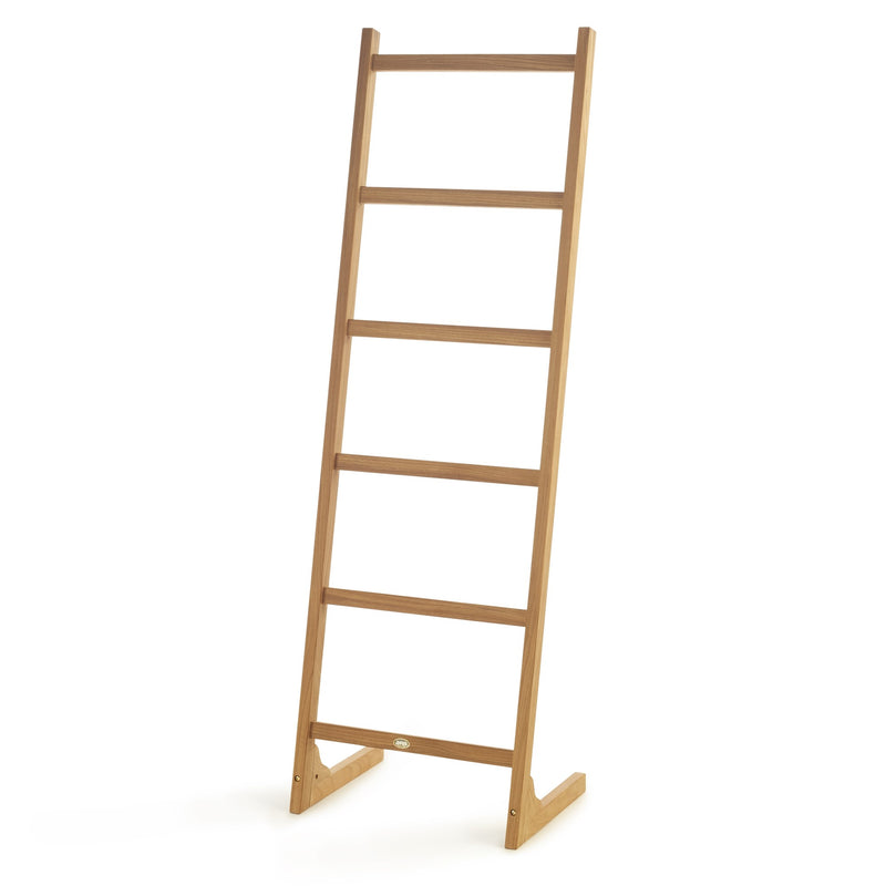 Échelle porte-serviettes sur pieds en teck 6 barreaux 180 cm (71 po)