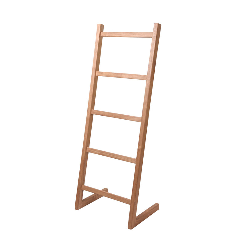 Échelle porte-serviettes sur pieds en teck 5 barreaux 150 cm (59 po)