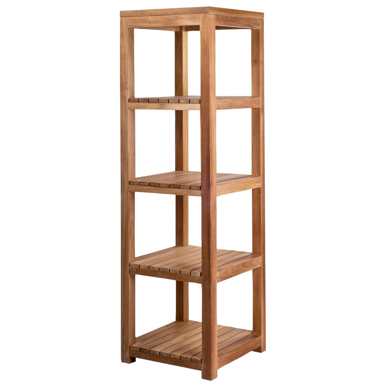 Étagère carrée en teck 150 cm (59 po)