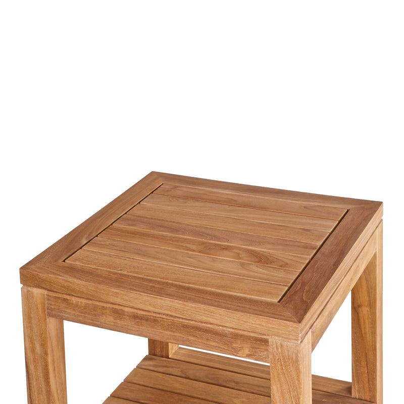 Étagère carrée en teck 150 cm (59 po)