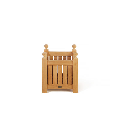 Jardinière carrée en teck 35 cm (14 po)