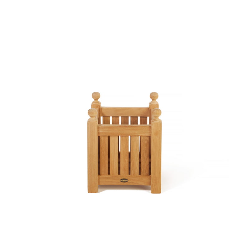 Jardinière carrée en teck 35 cm (14 po)