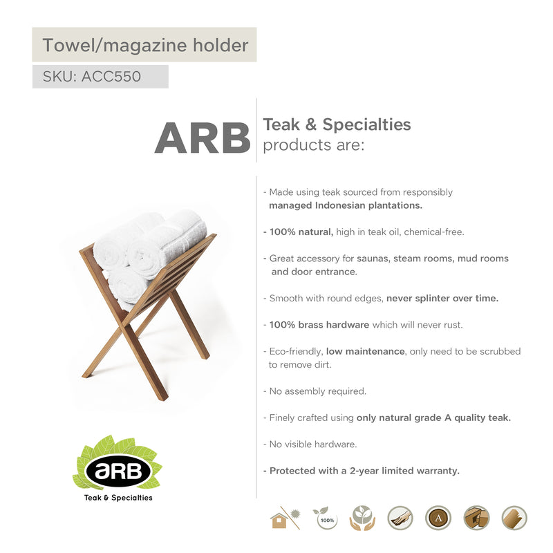 Porte-serviettes / Porte-revues en teck
