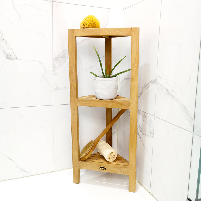 Étagère en teck Fiji 3 tablettes 90 cm (36 po)
