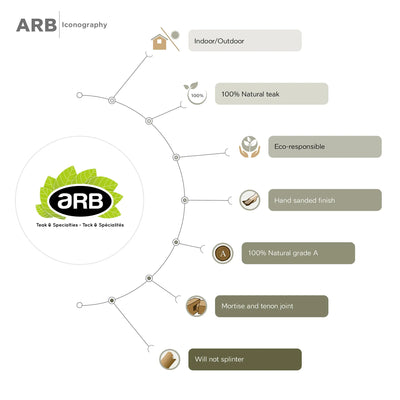 Solid Teak 8-Hook Wall-Mounted Coat Rack