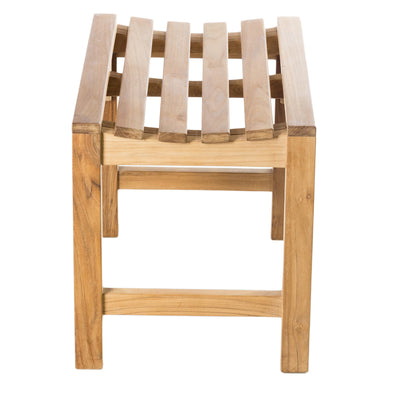 Banc de douche en teck Curved 60 cm (24 po)