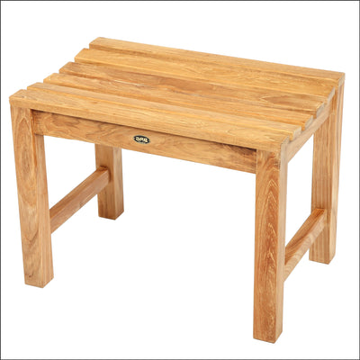 Banc de douche en teck Curved 60 cm (24 po)