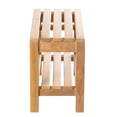 Banc de douche en teck Coach 60 cm (24 po) avec tablette