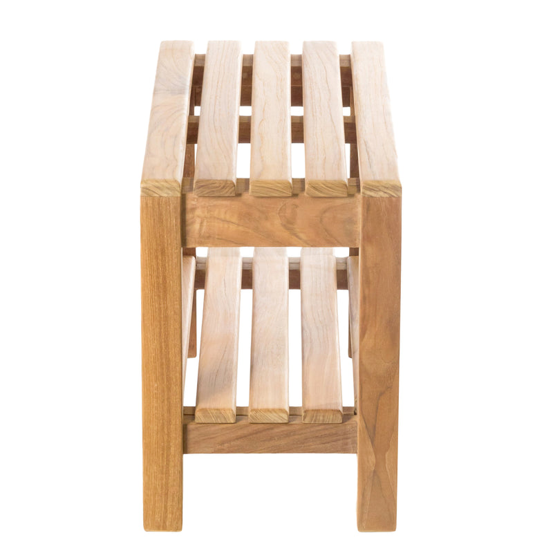 Banc de douche en teck Coach 60 cm (24 po) avec tablette