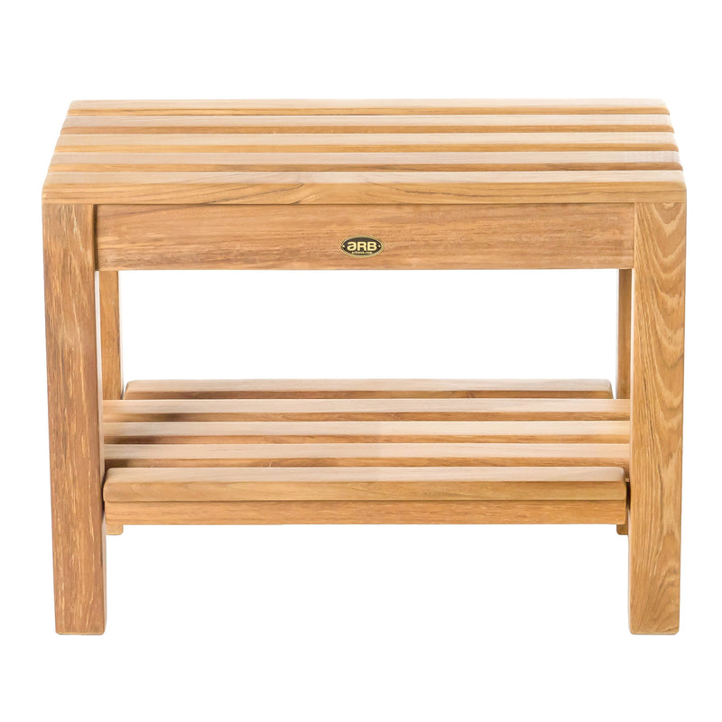 Banc de douche en teck Coach 60 cm (24 po) avec tablette