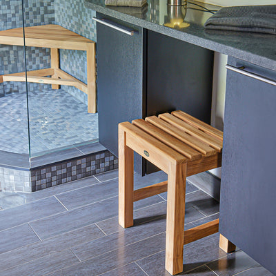 Banc de douche en teck Coach 40 cm (16 po)