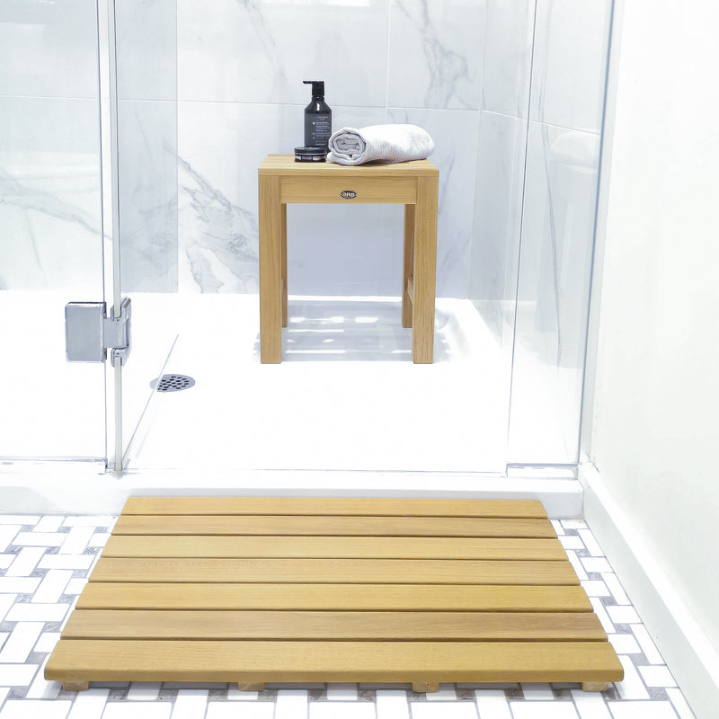 Banc de douche en teck Coach 40 cm (16 po)