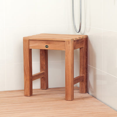 Banc de douche en teck Coach 40 cm (16 po)