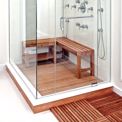 Banc de douche en teck Coach 150 cm (59 po)
