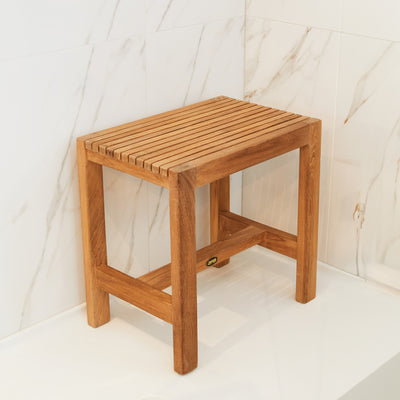 Banc de douche en teck Fiji 45 cm (18 po)