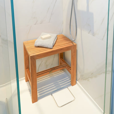 Banc de douche en teck Fiji 45 cm (18 po)