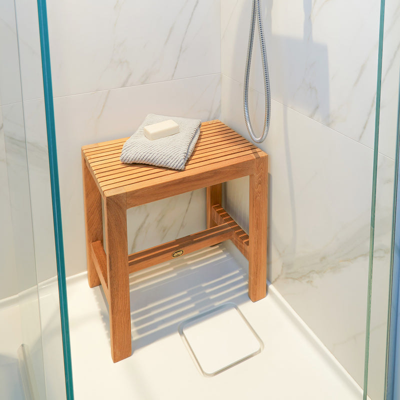 Banc de douche en teck Fiji 45 cm (18 po)
