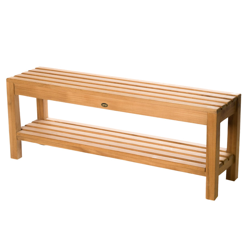 Banc de douche en teck Coach 120 cm (47 po) avec tablette
