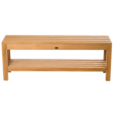 Banc de douche en teck Coach 120 cm (47 po) avec tablette