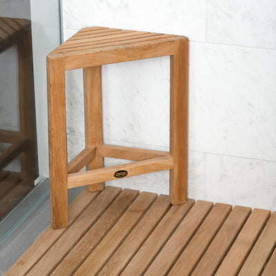 Repose-pieden teck Fiji en coin 37 cm (15 po)