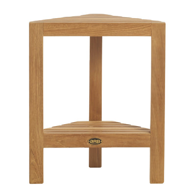 Repose-pied en teck Fiji en coin 37 cm (15 po) avec tablette