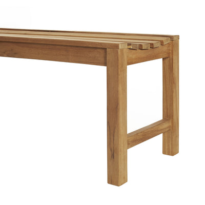 Banc de douche  en teck Curve 180 cm (71 po)