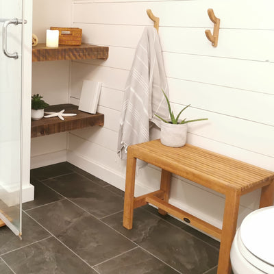 Banc de douche en teck Fiji 75 cm (30 po)