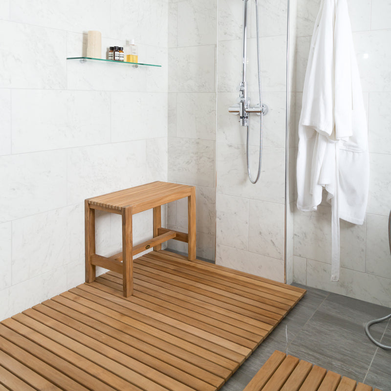Banc de douche en teck Fiji 75 cm (30 po)