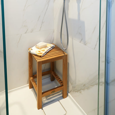 Banc de douche en teck Fiji 30cm (12 po)