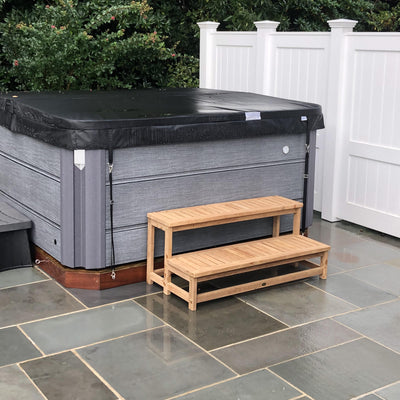 Marches pour spa en teck 120 cm (48 po)