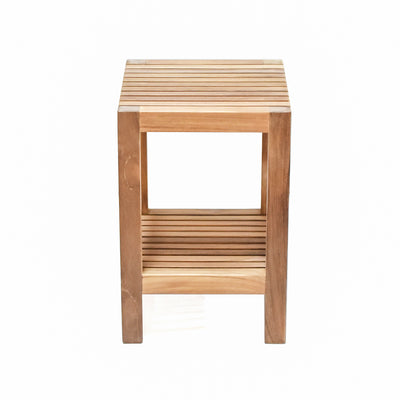 Banc de douche en teck Fiji 30 cm (12 po) avec tablette