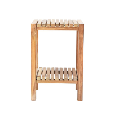 Banc de douche en teck Fiji 30 cm (12 po) avec tablette