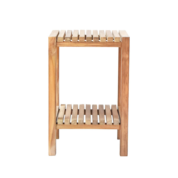 Banc de douche en teck Fiji 30 cm (12 po) avec tablette