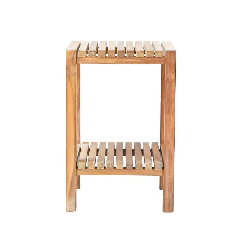 Banc de douche en teck Fiji 30 cm (12 po) avec tablette