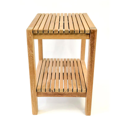 Banc de douche en teck Fiji 45 cm (18 po) avec tablette