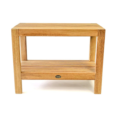 Banc de douche en teck Fiji 60 cm (24 po) avec tablette