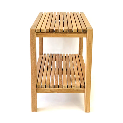 Banc de douche en teck Fiji 60 cm (24 po) avec tablette