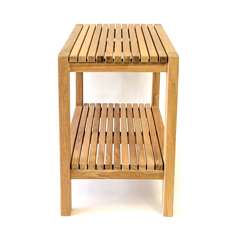 Banc de douche en teck Fiji 60 cm (24 po) avec tablette