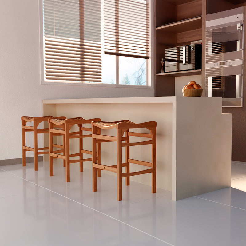 Tabouret de bar en teck Manhattan