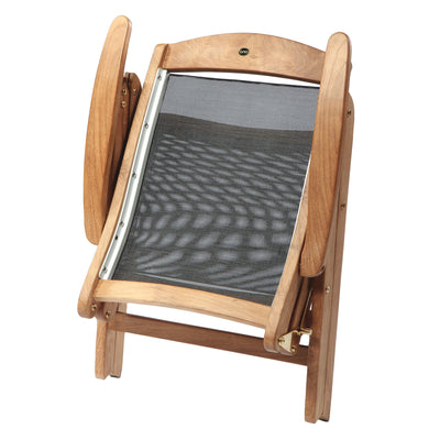 Chaise inclinable en teck et textilène Colorado