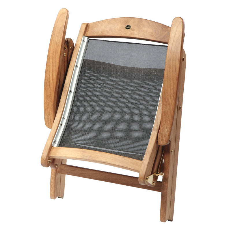 Chaise inclinable en teck et textilène Colorado