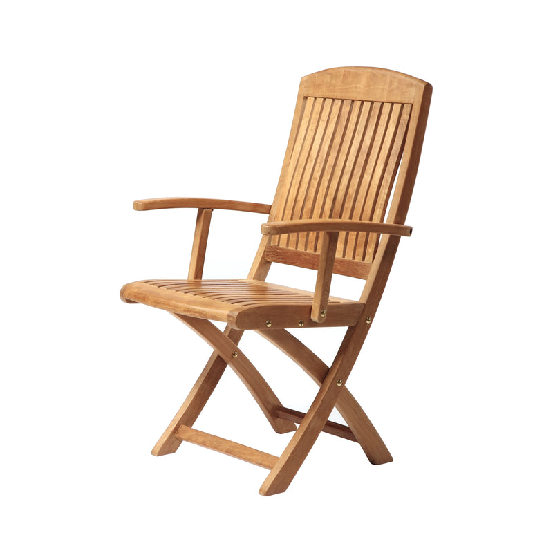 Chaise pliante avec bras en teck Colorado