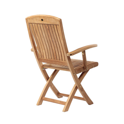 Chaise pliante avec bras en teck Colorado