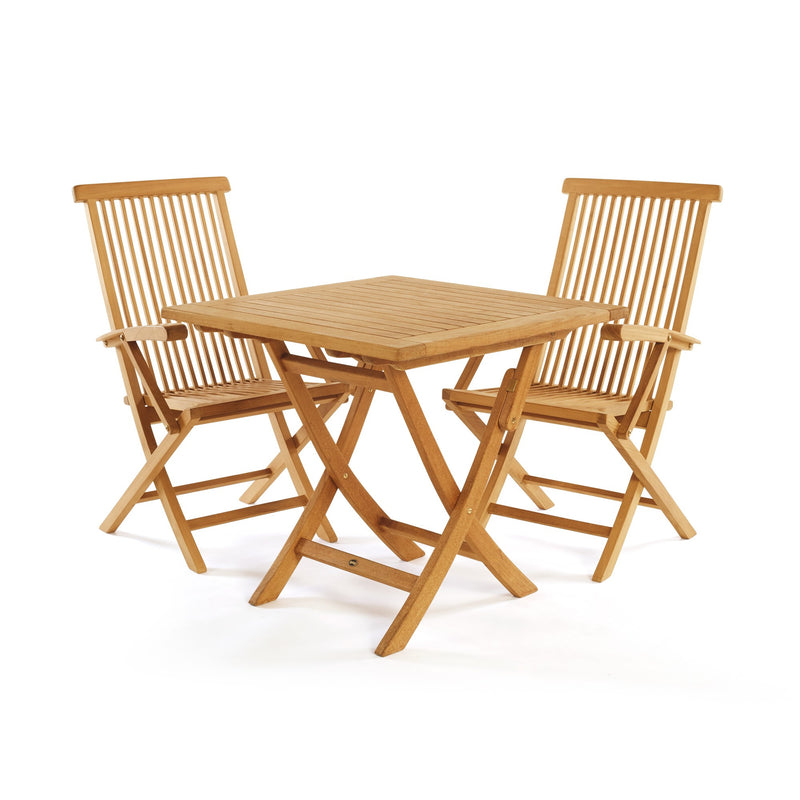 Chaise pliante avec bras en teck Klip Klap