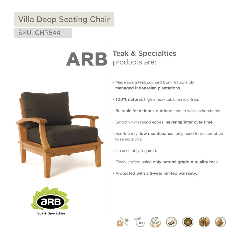 Fauteuil en teck Villa
