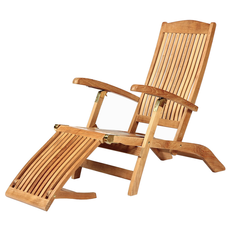 Chaise longue inclinable en teck Colorado