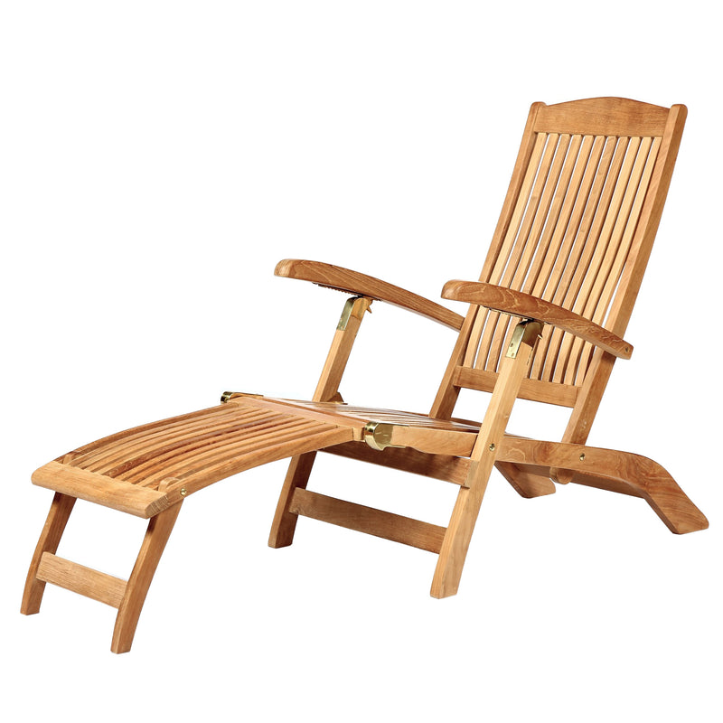 Chaise longue inclinable en teck Colorado